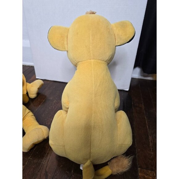 Vintage Disney Hasbro 2002 The Lion King Simba Plush 20" Set of 2 large - Picture 9 of 16